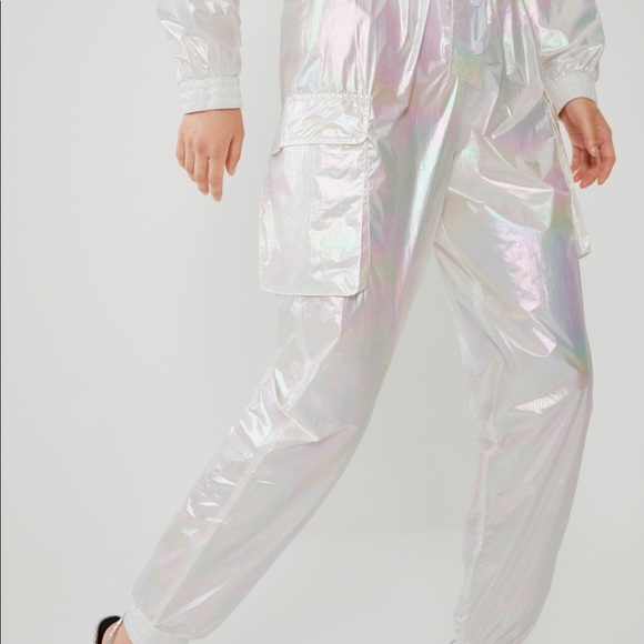 Zara iridescent effect trouser large Nwt - Picture 3 of 8